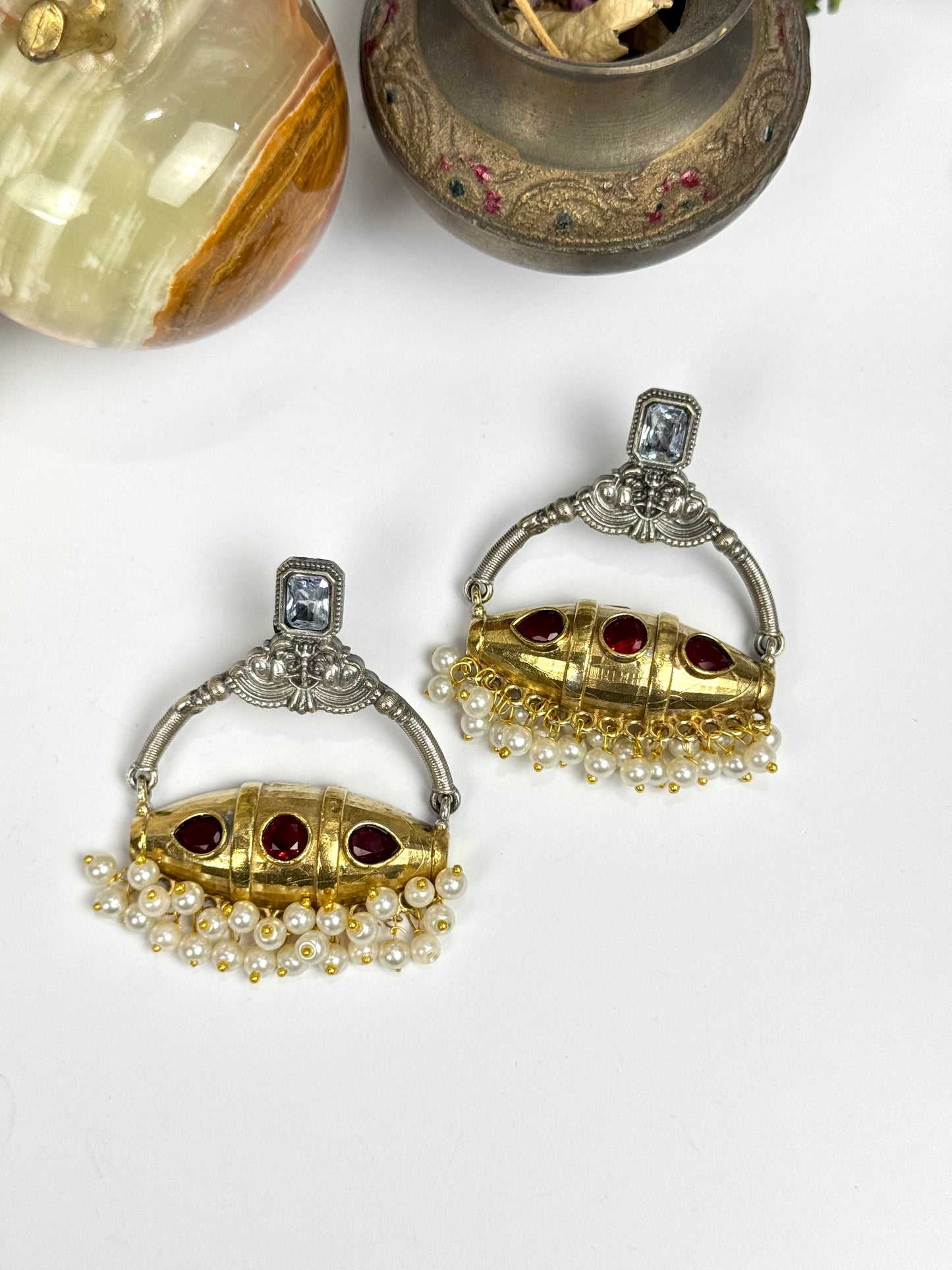 Premium oxidised Brass made Earrings