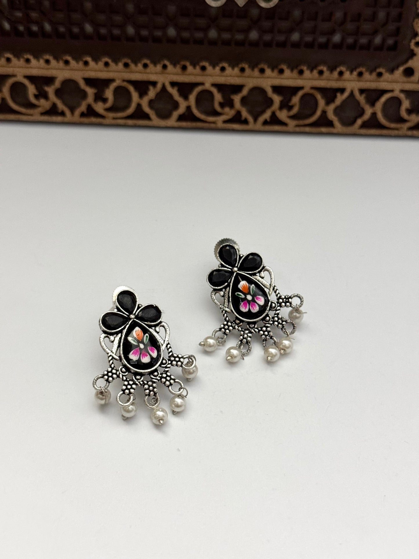 Premium oxidised Brass made Earrings