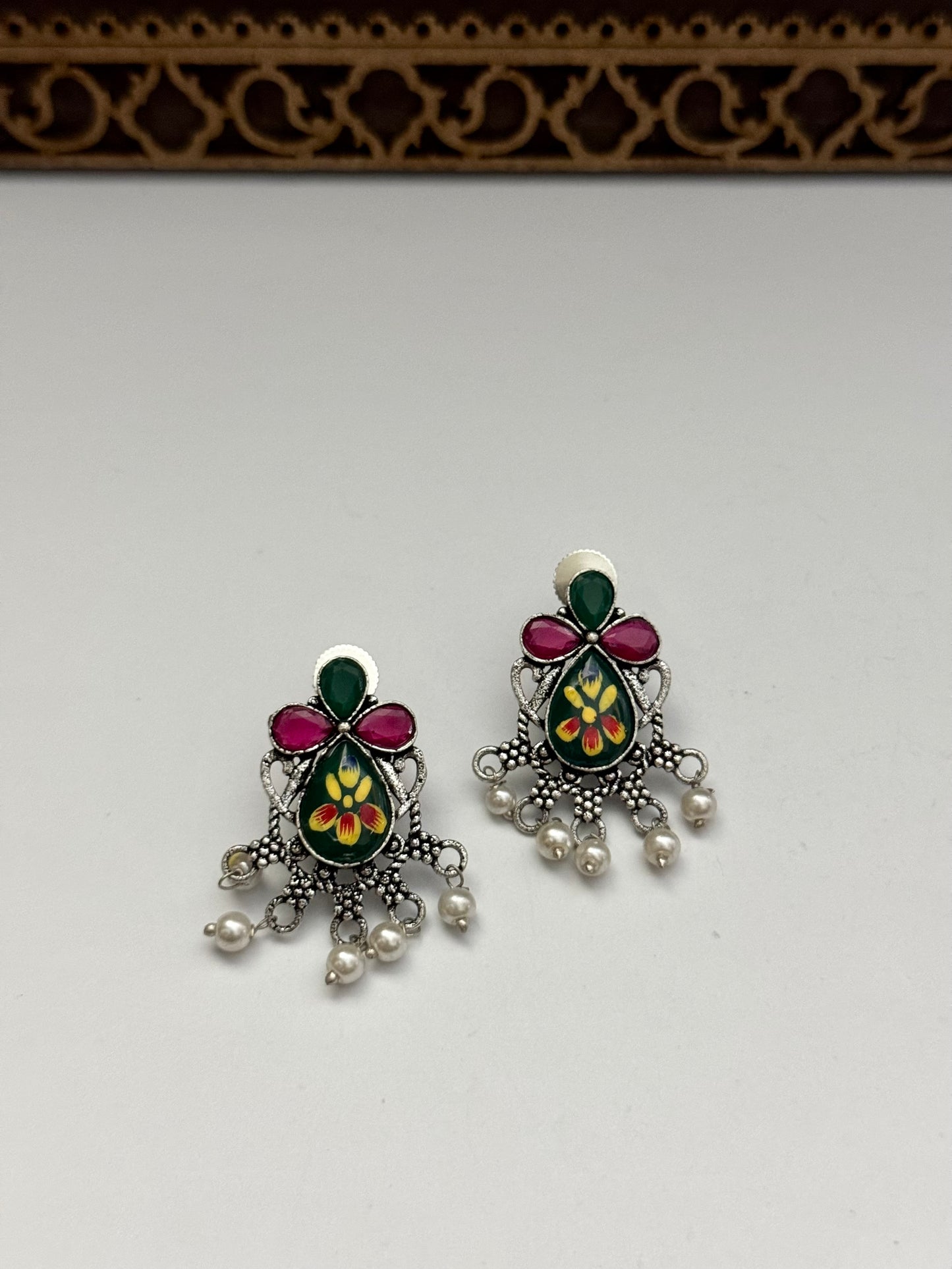 Premium oxidised Brass made Earrings