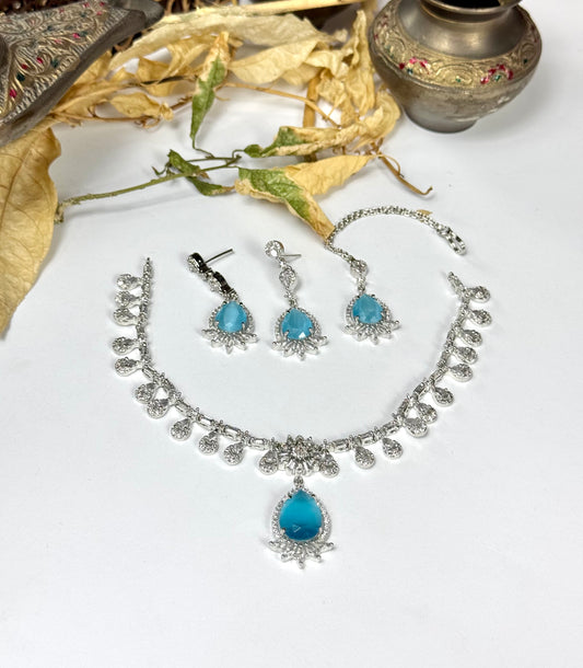 American Diamond 1 karat Necklace set