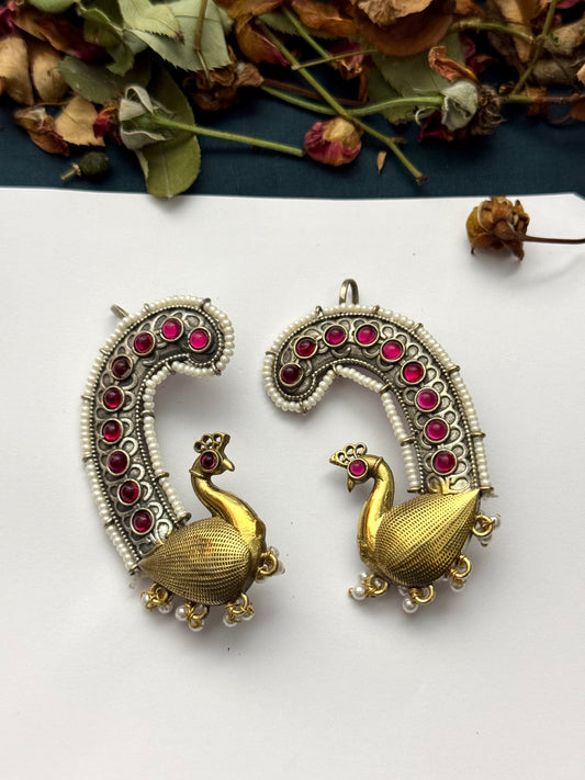 Premium Brass Made Oxidised Dilkash Earcufs