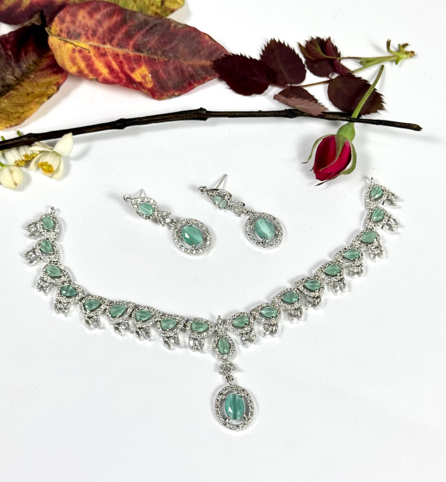 American Diamond 1 karat Necklace set