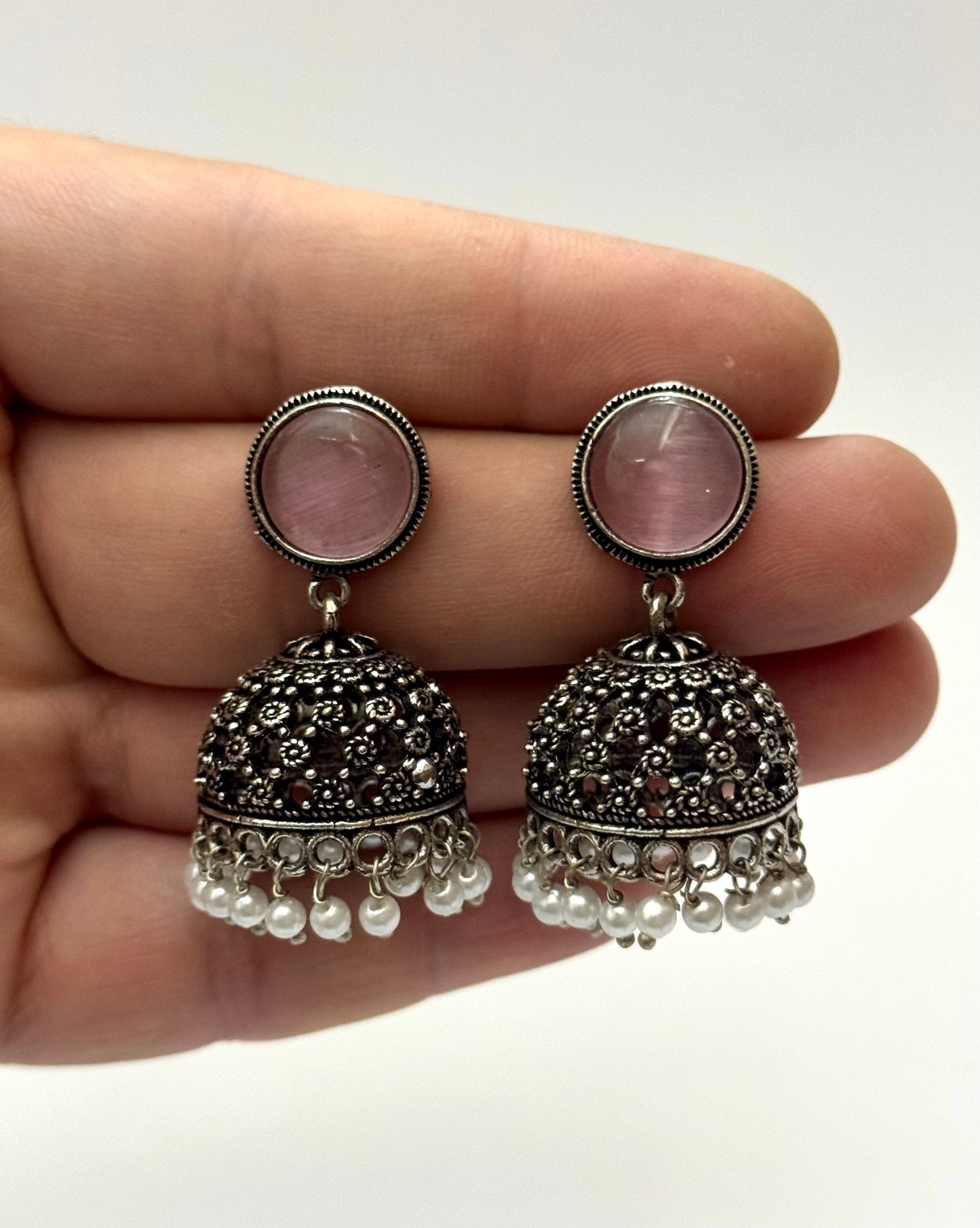 Premium Brass made Oxidised Jhumka