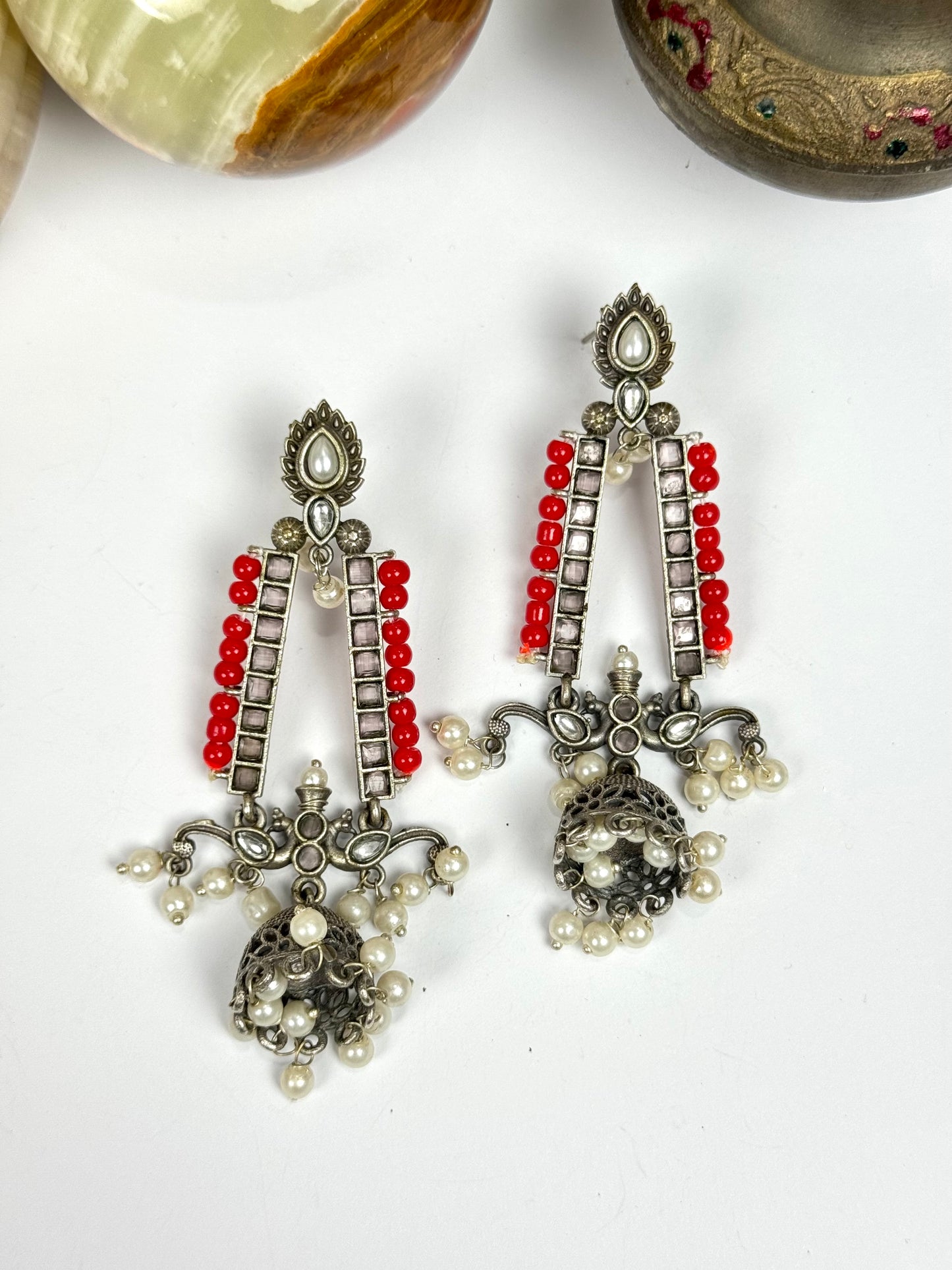 Premium Brass Made Oxidised Jhumka