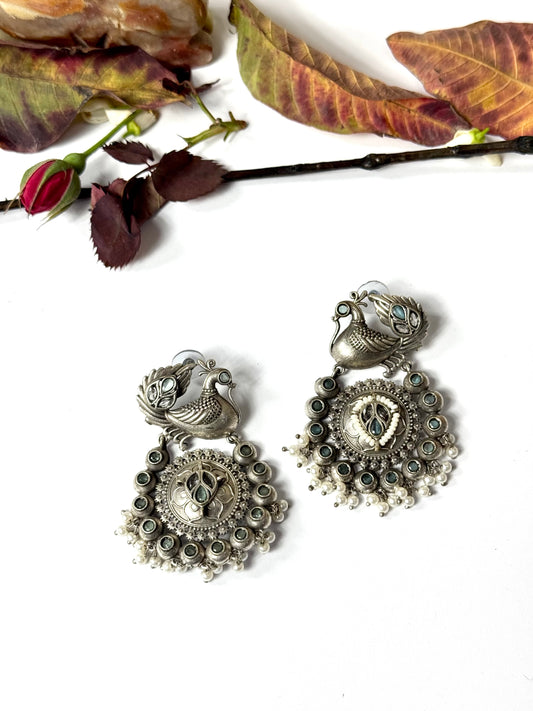 Premium Oxidised Azra Earrings