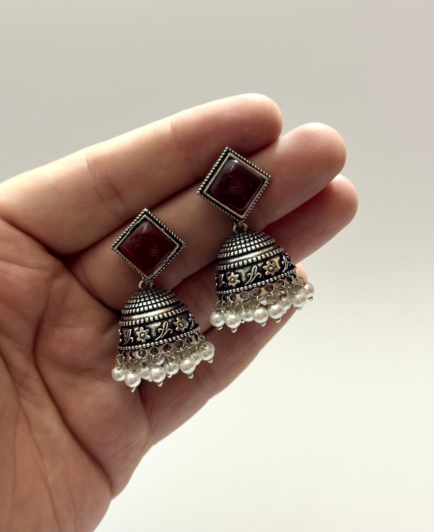 Premium brass made Oxidised jhumka