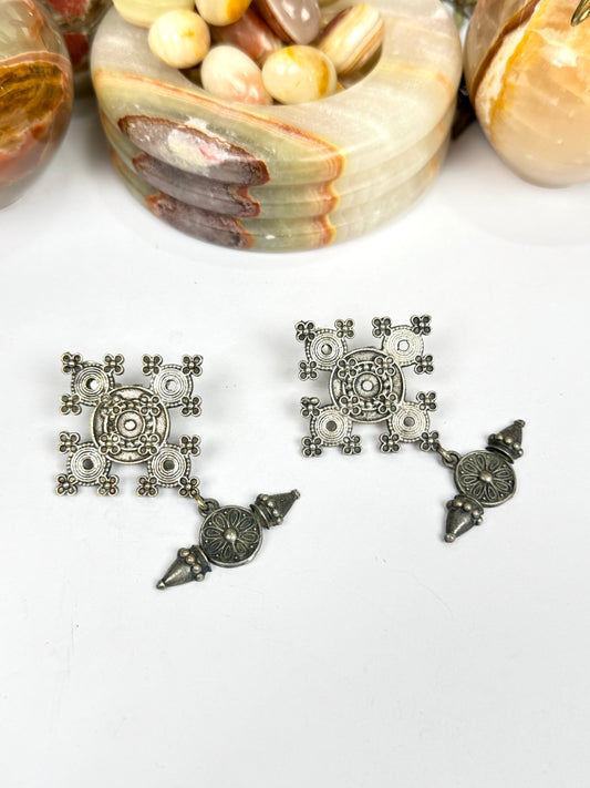 Brass made Premium Oxidised Earrings