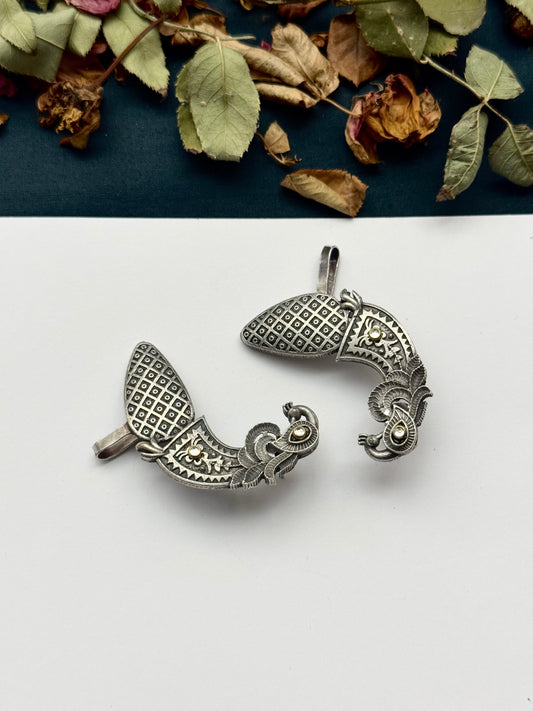Premium oxidised Gulzar Earcufs