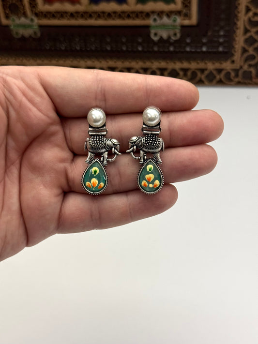 Premium brass made Oxidised Earrings