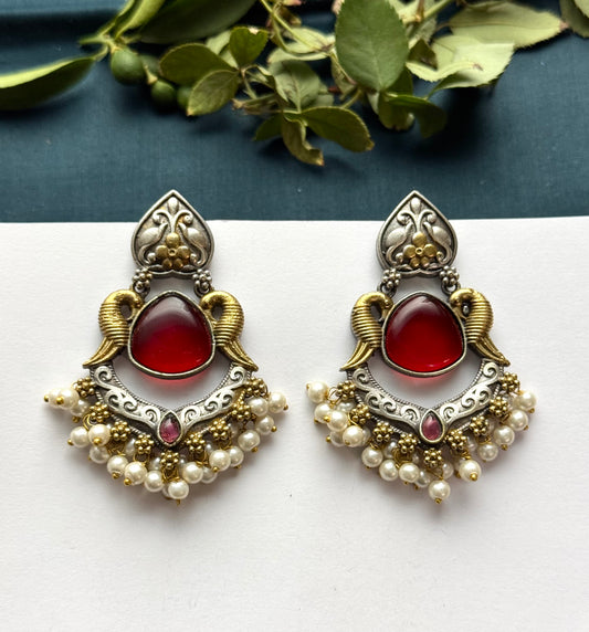Premium Brass Made oxidised Earrings