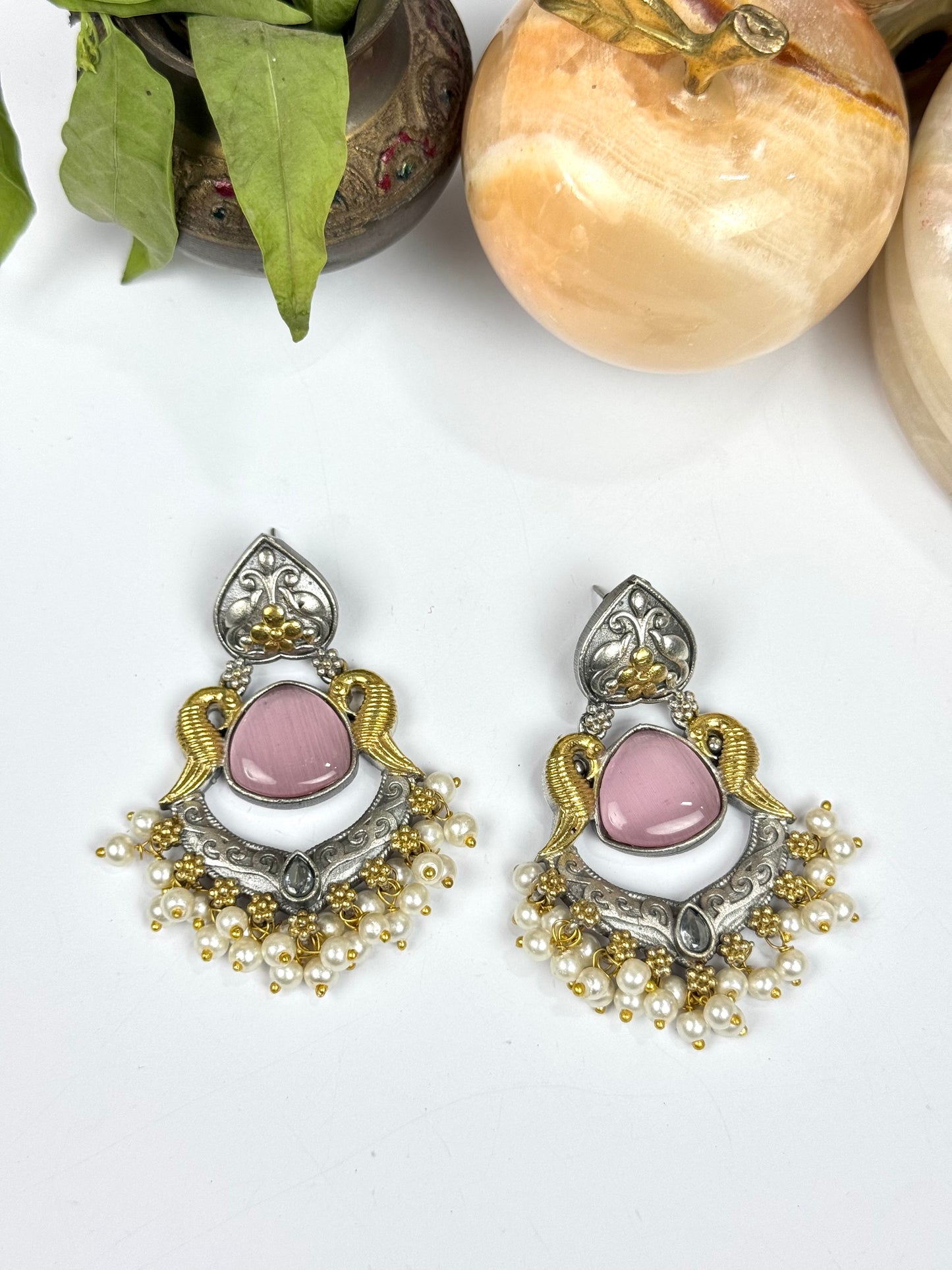 Premium Brass Made oxidised Earrings