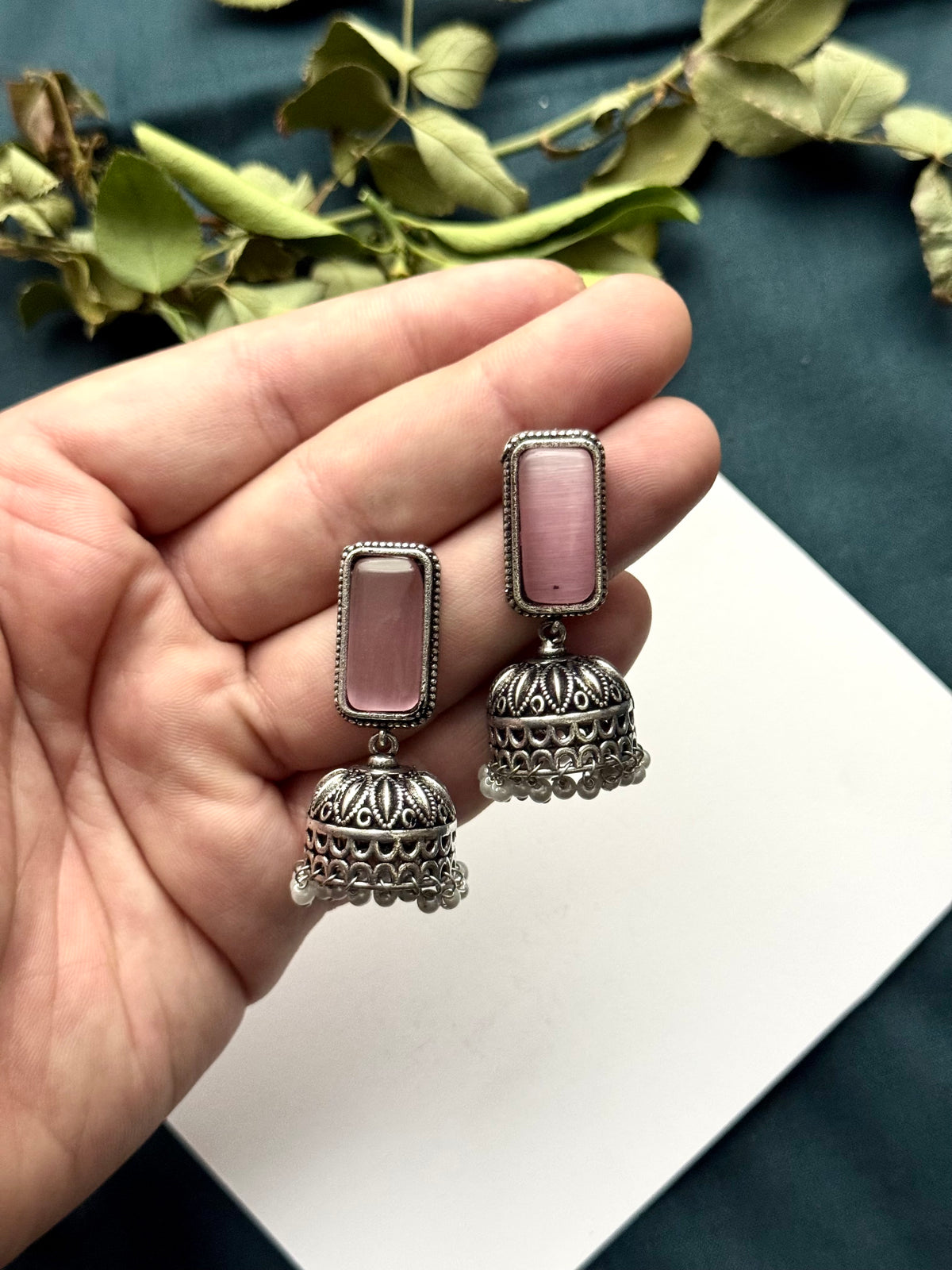 Premium Brass made oxidised Jhumka