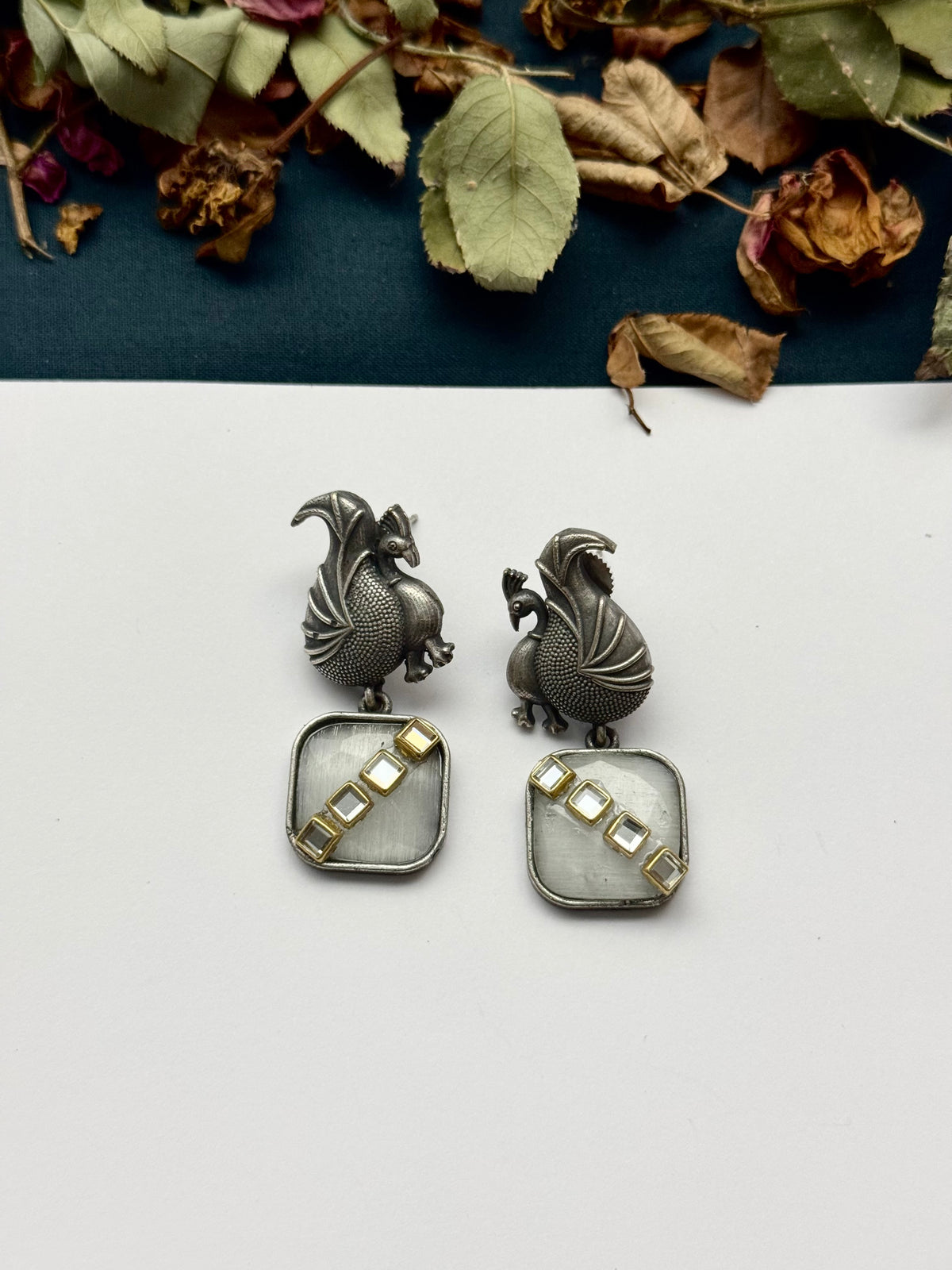 Premium oxidised Brass made Mahnoor Earrings