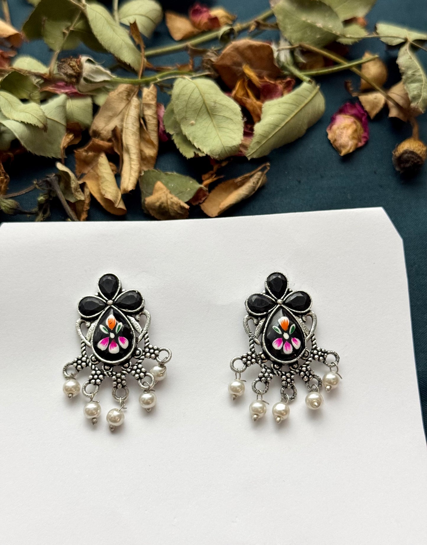 Premium oxidised Brass made Earrings
