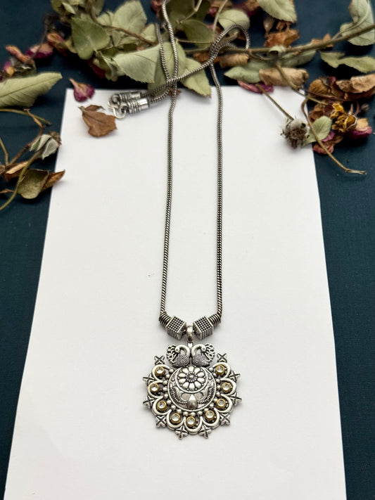 Oxidised Chiragh Pendant