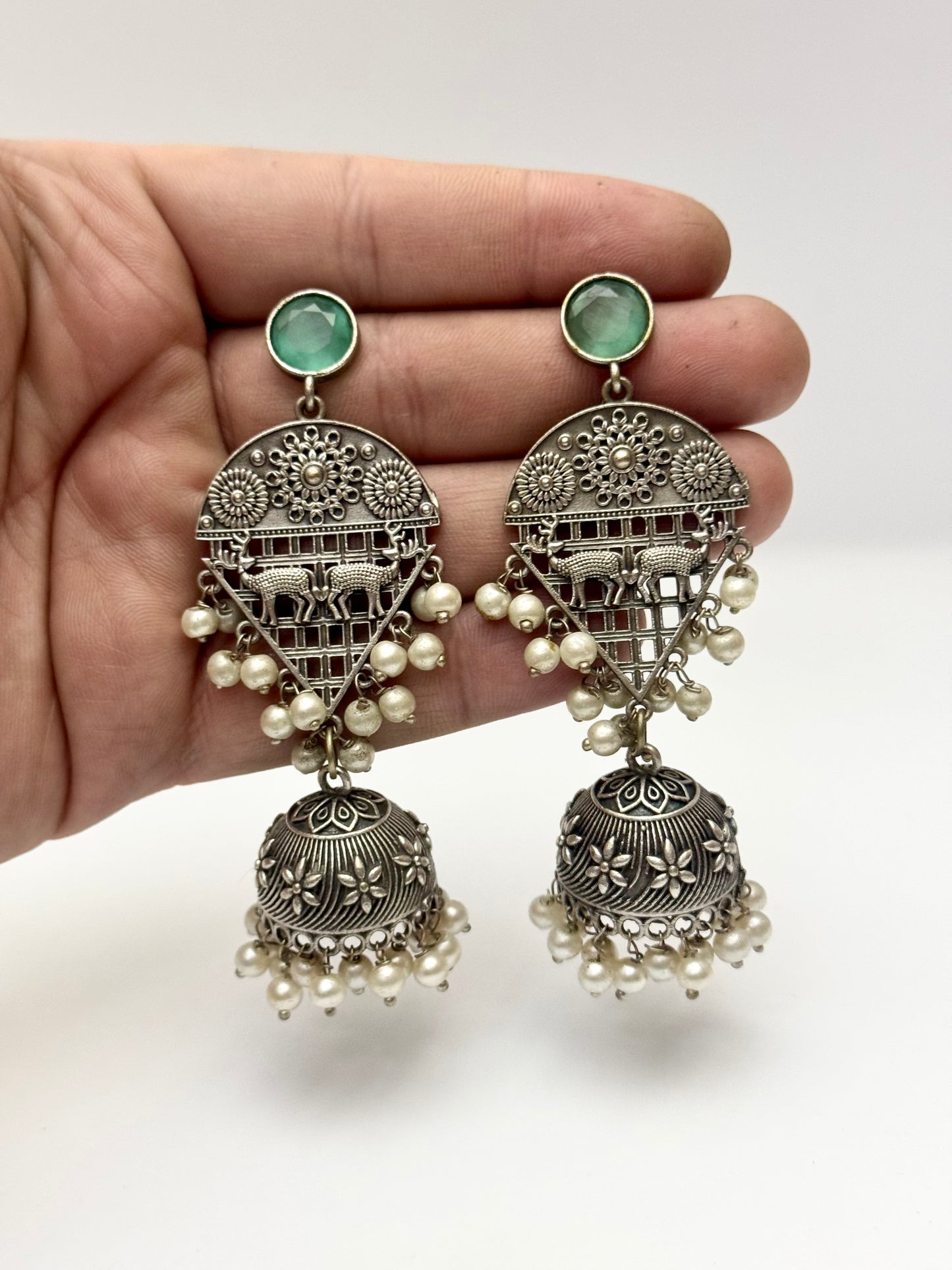 Premium Oxidised Sharmila Jhumki