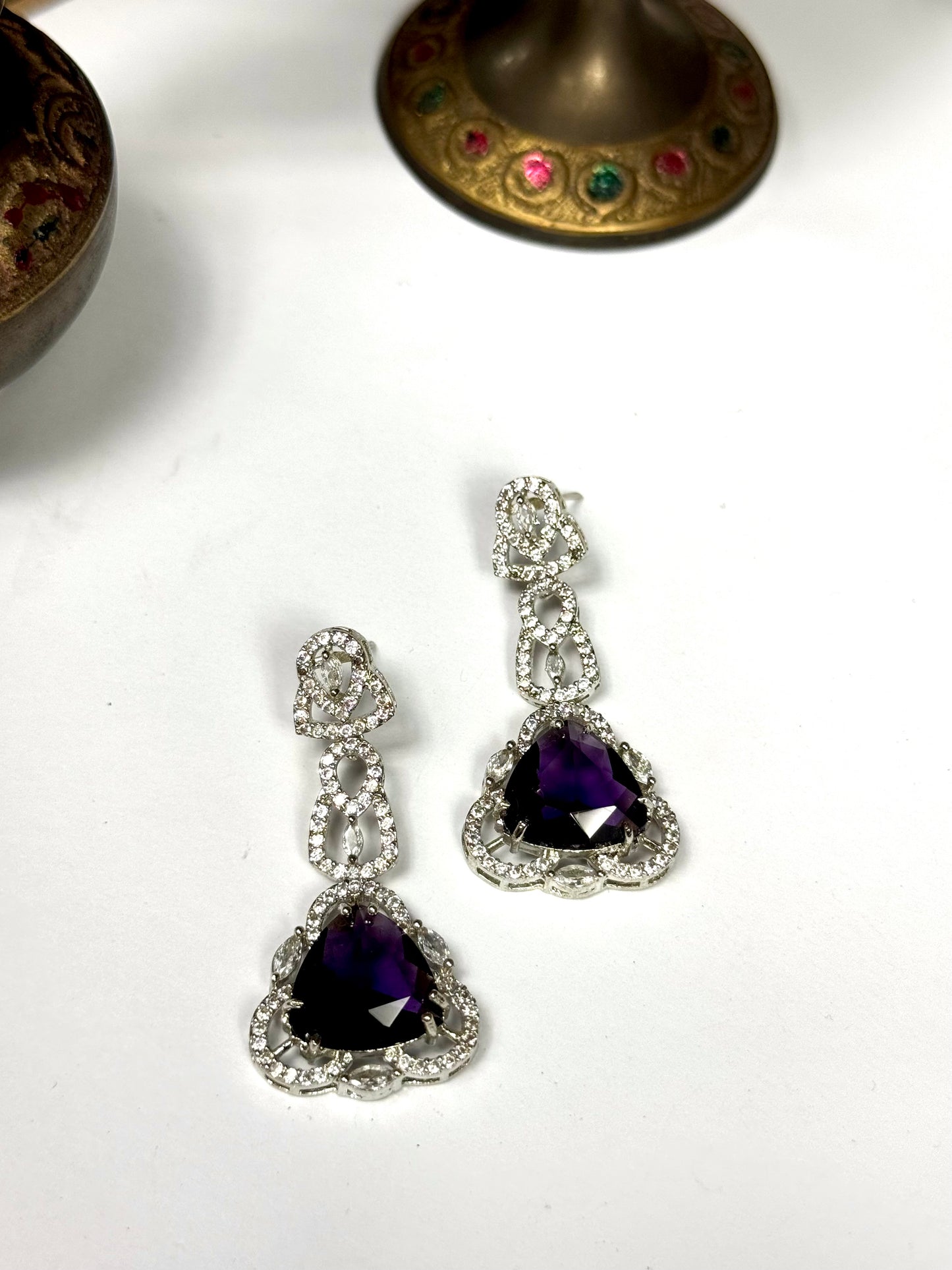 American Diamond 1 karat Earrings