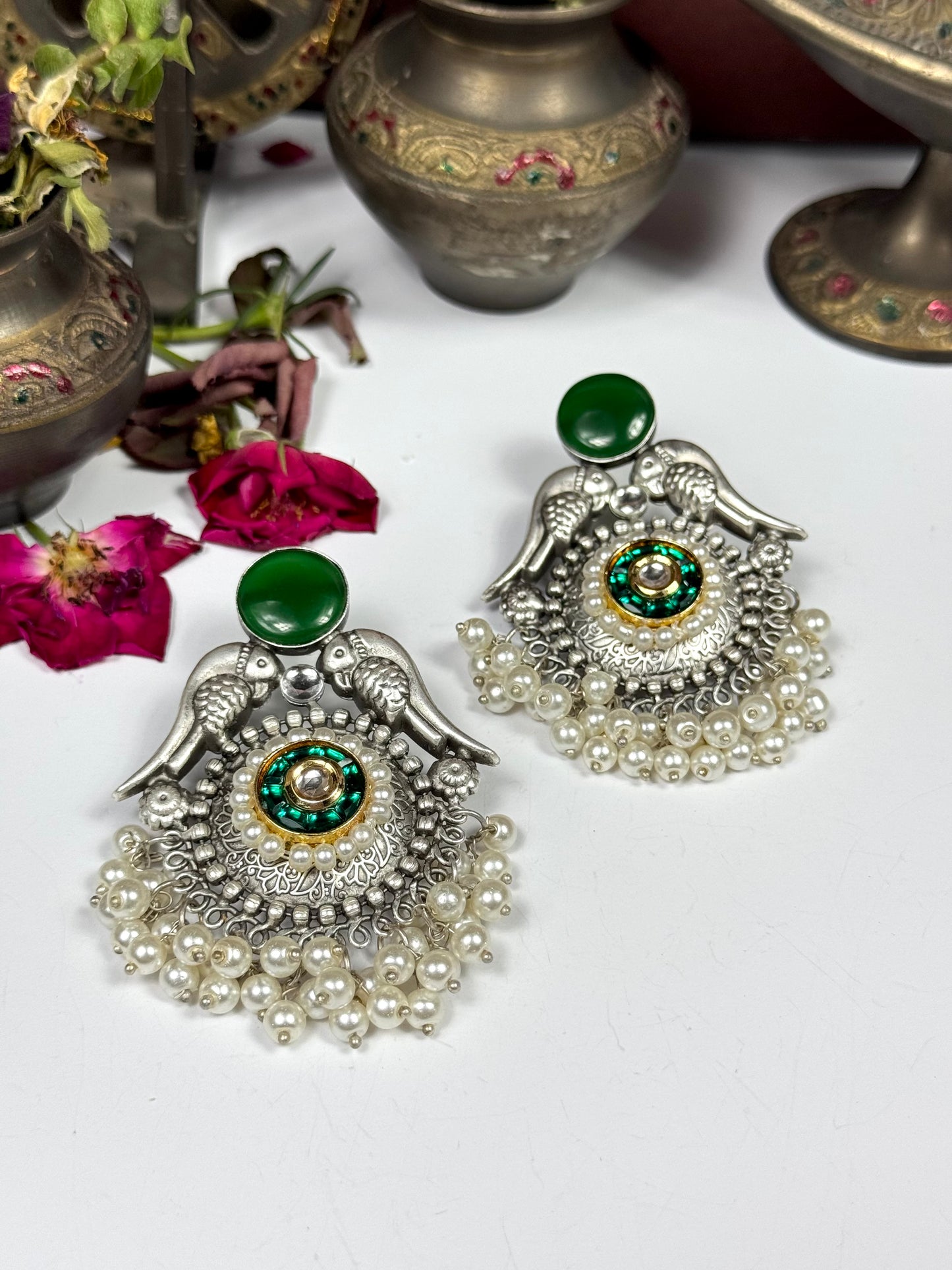 Premium Oxidised Heba Earrings