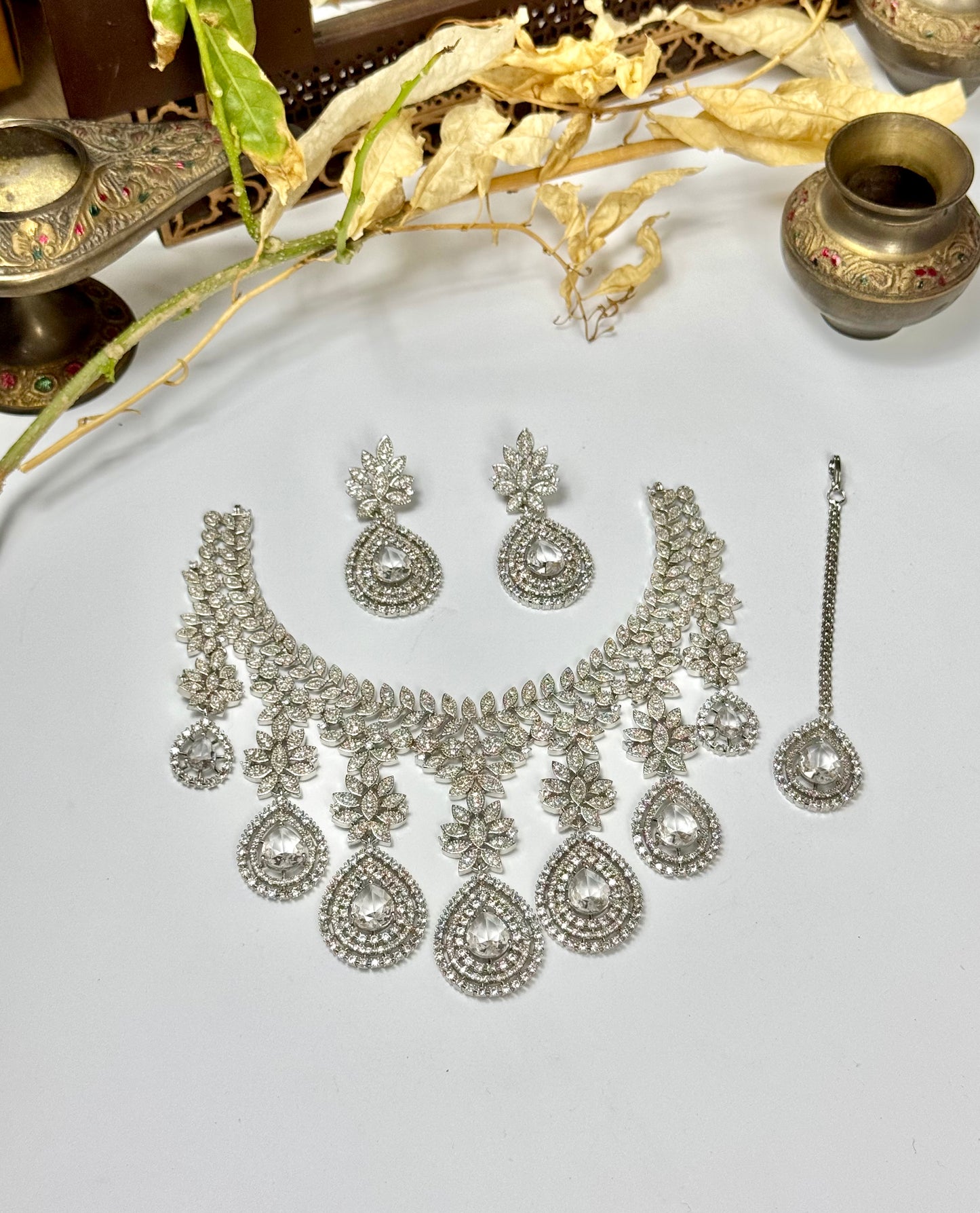 American Diamond 1 karat Necklace set