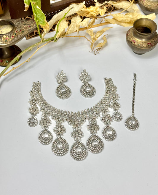 American Diamond 1 karat Necklace set