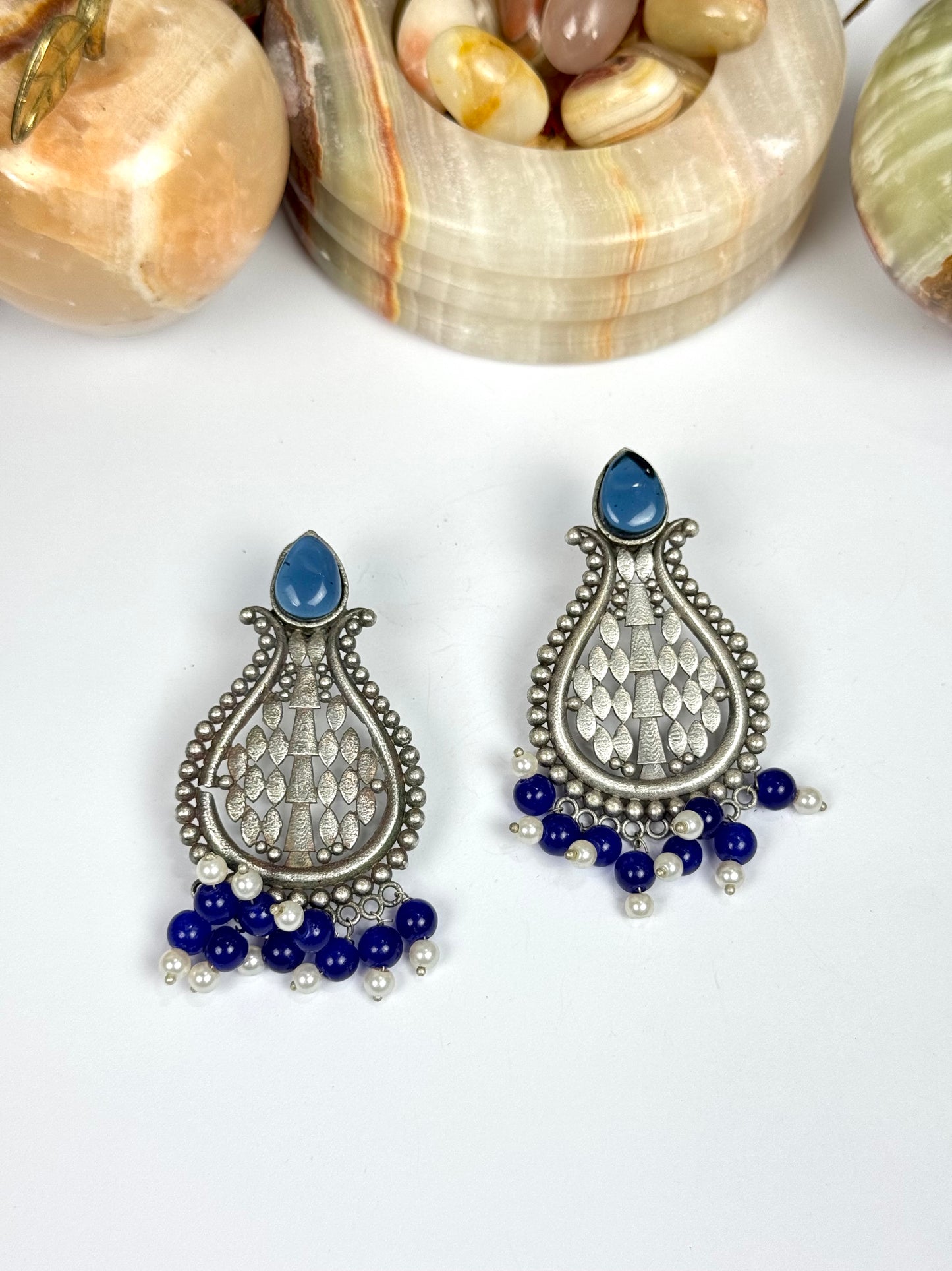 Premium Brass Made Oxidised Earrings