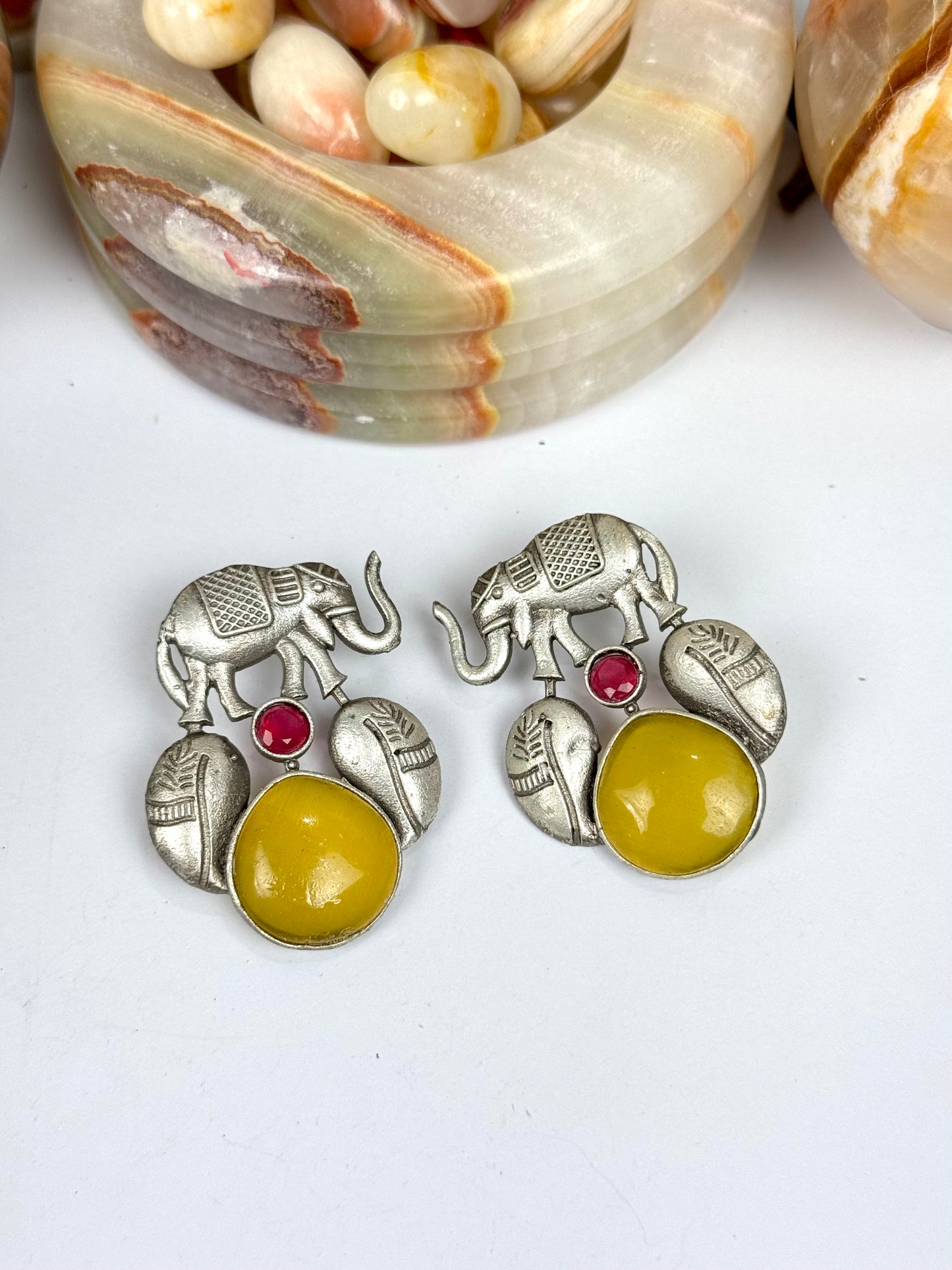 Premium Brass Made Oxidised Earrings