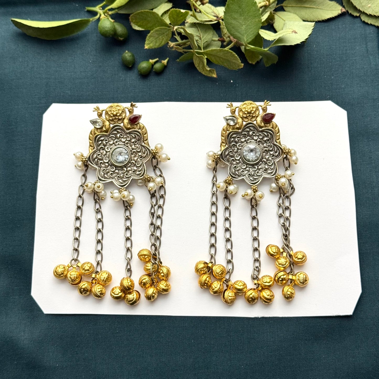 Premium Brass made oxidised Designer Earrings