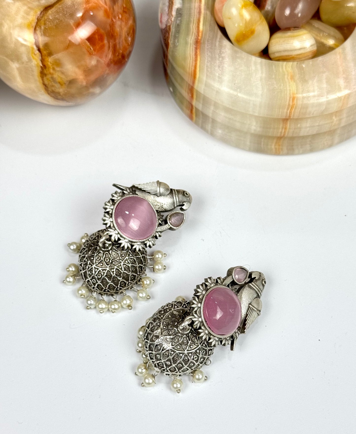 Brass made Premium Oxidised Jhumkas