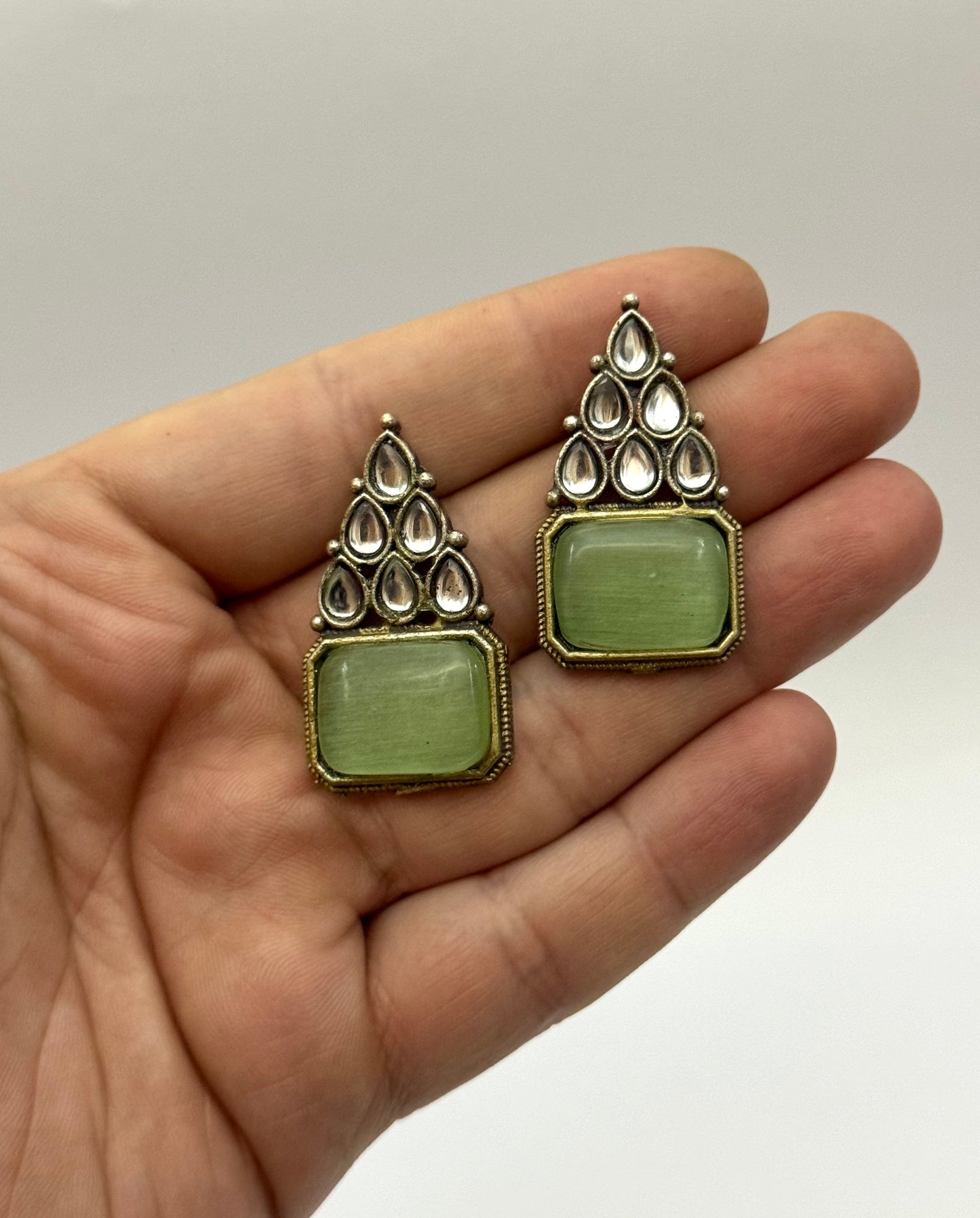 Premium oxidised Brass Made Designer Earrings