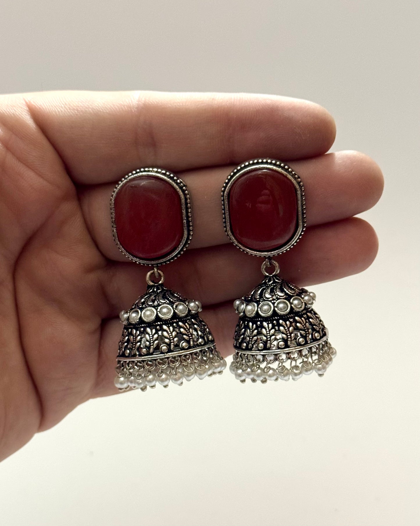 Premium Brass made Oxidised jhumka