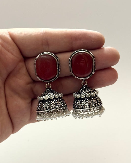 Premium Brass made Oxidised jhumka