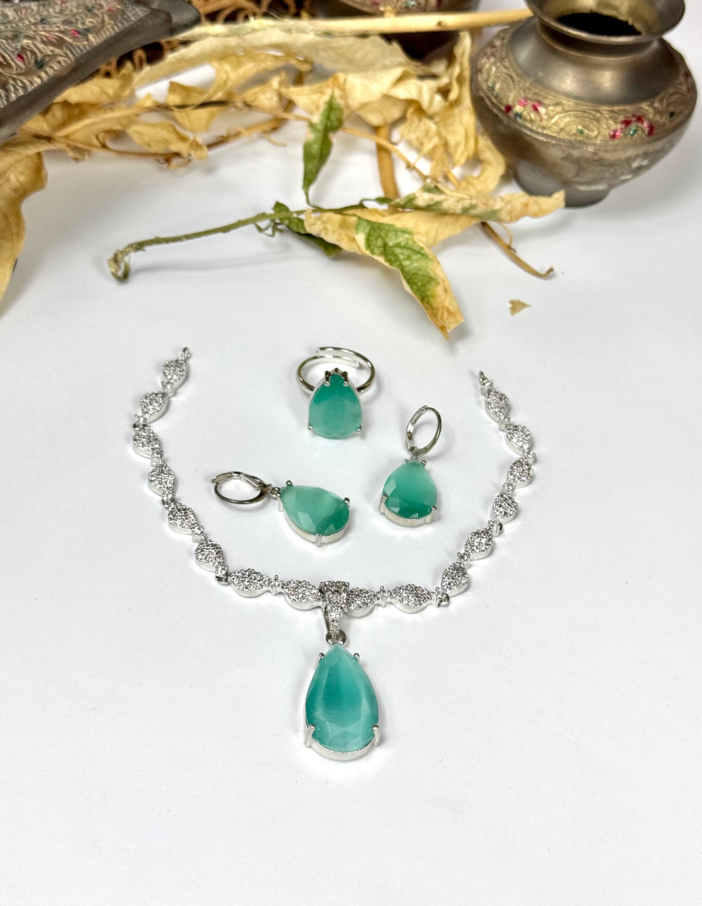 American Diamond 1 karat Necklace set