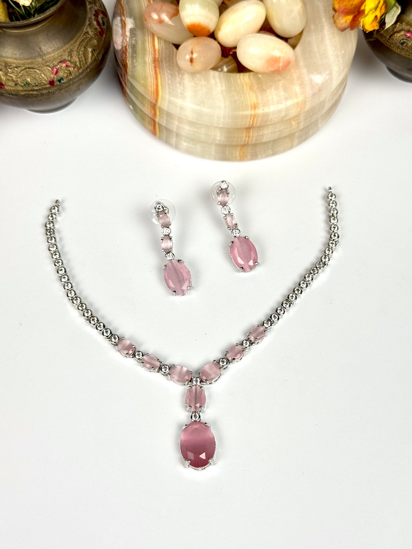 American Diamond 1 karat Necklace set