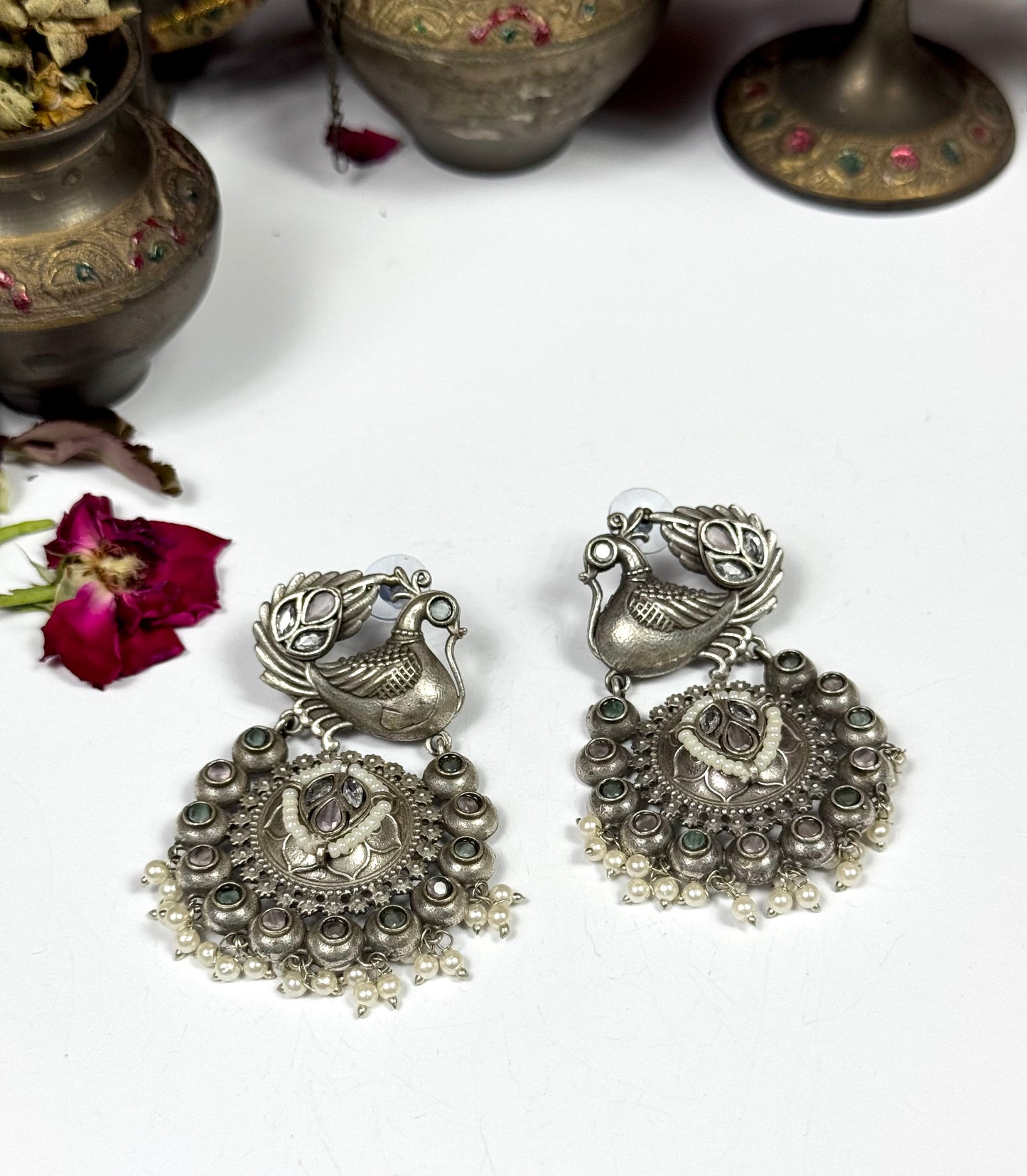 Premium Oxidised Azra Earrings