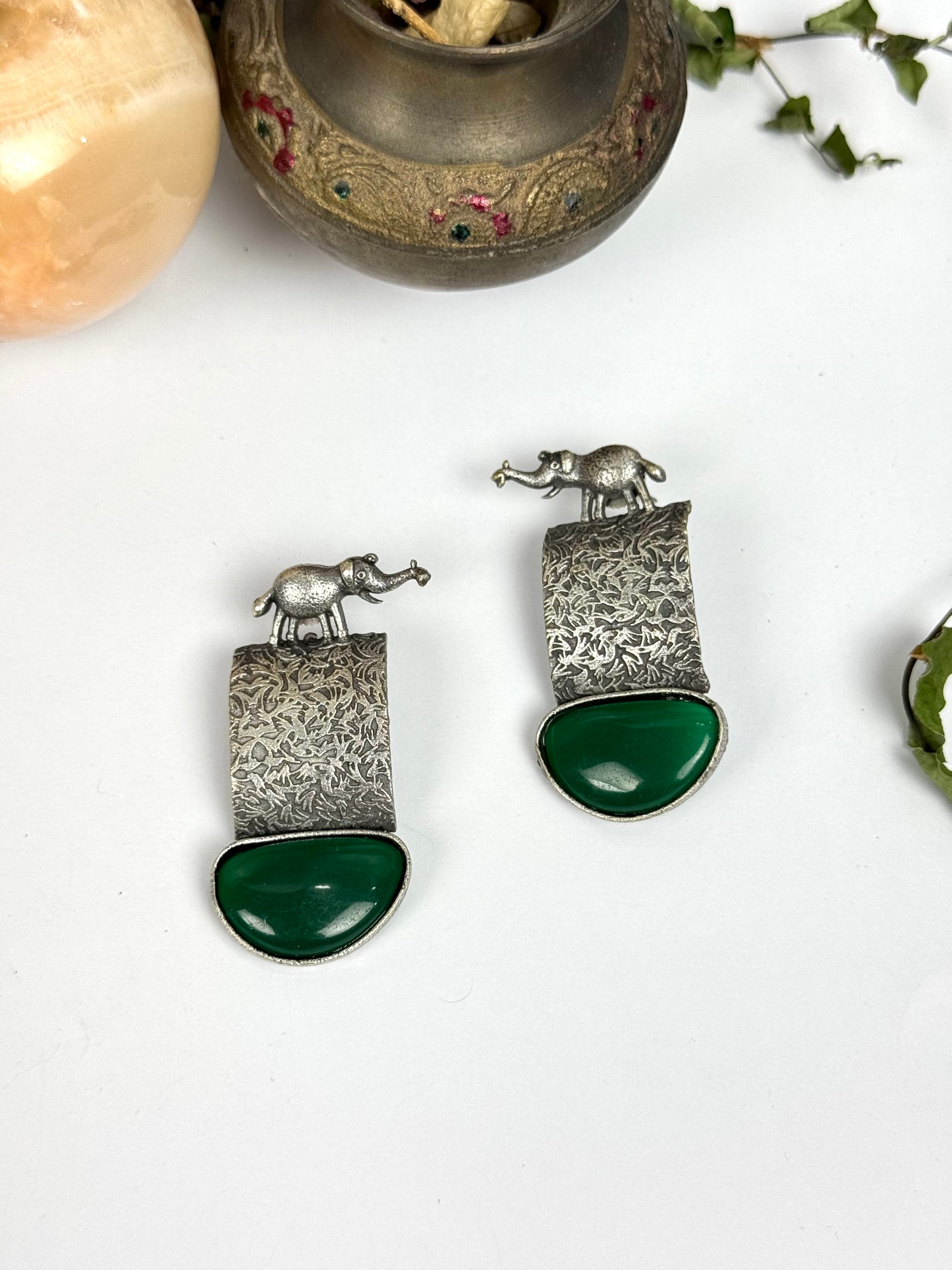 Premium Brass made Oxidised Earrings