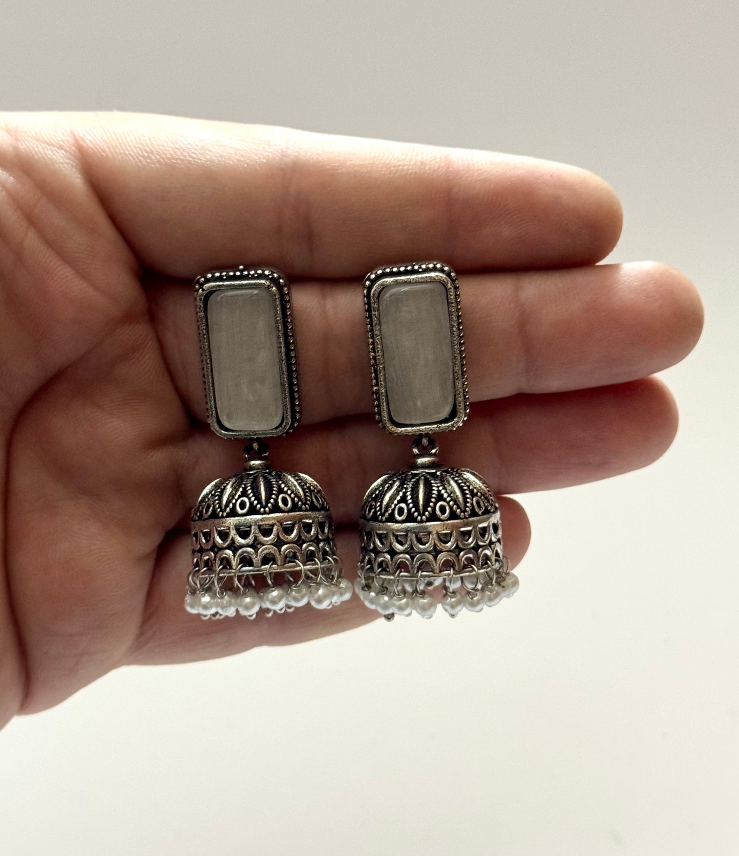 Premium Brass made oxidised Jhumka