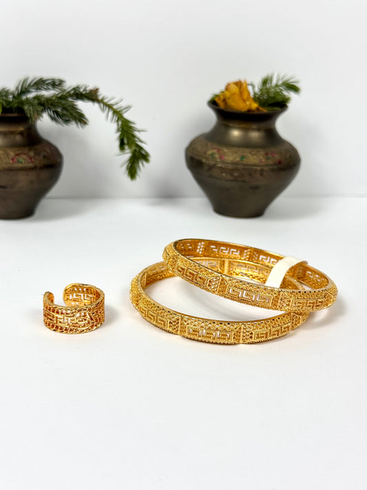 Imported Bangles pair with Ring