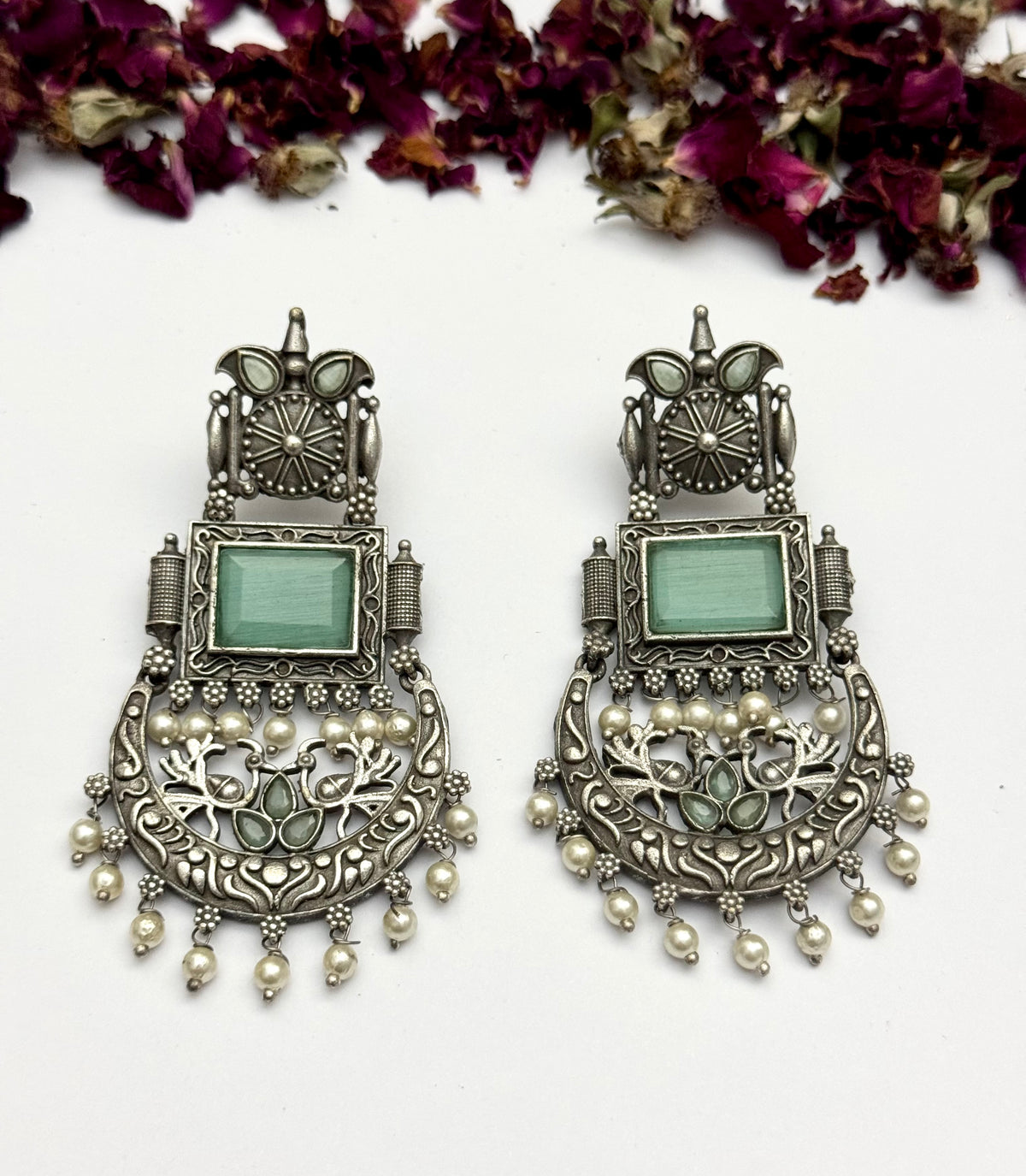 Premium oxidised Brass made Earrings