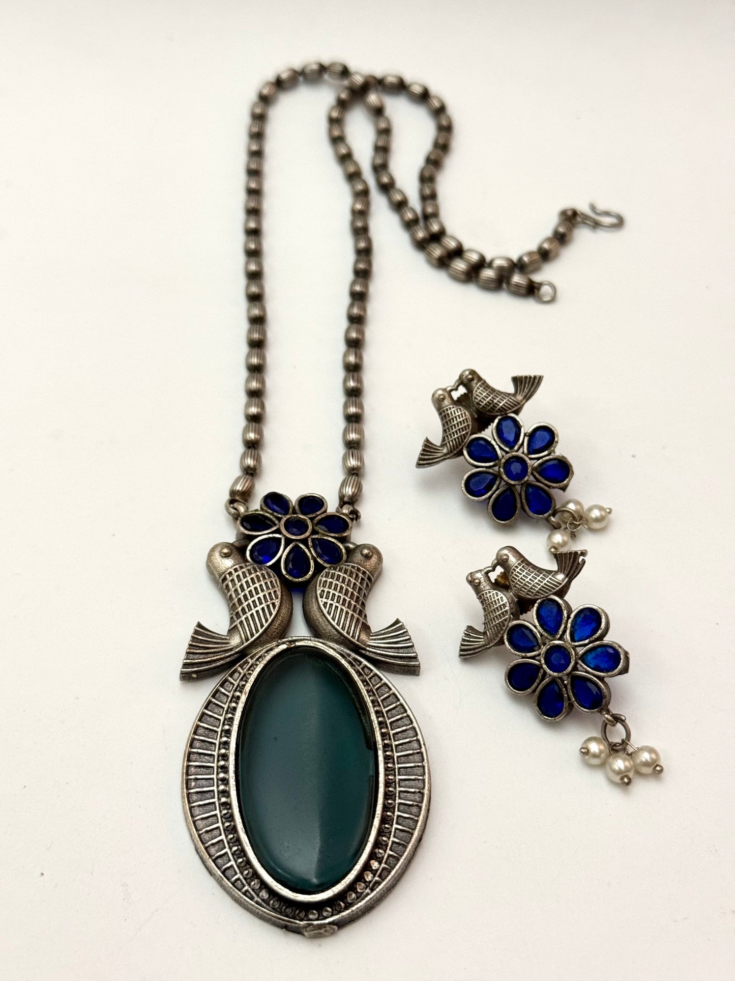 Premium Oxidised Heer Set Brass made