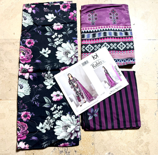 Libas-e-Shireen Original embroidered Tawakal 3pcs suit