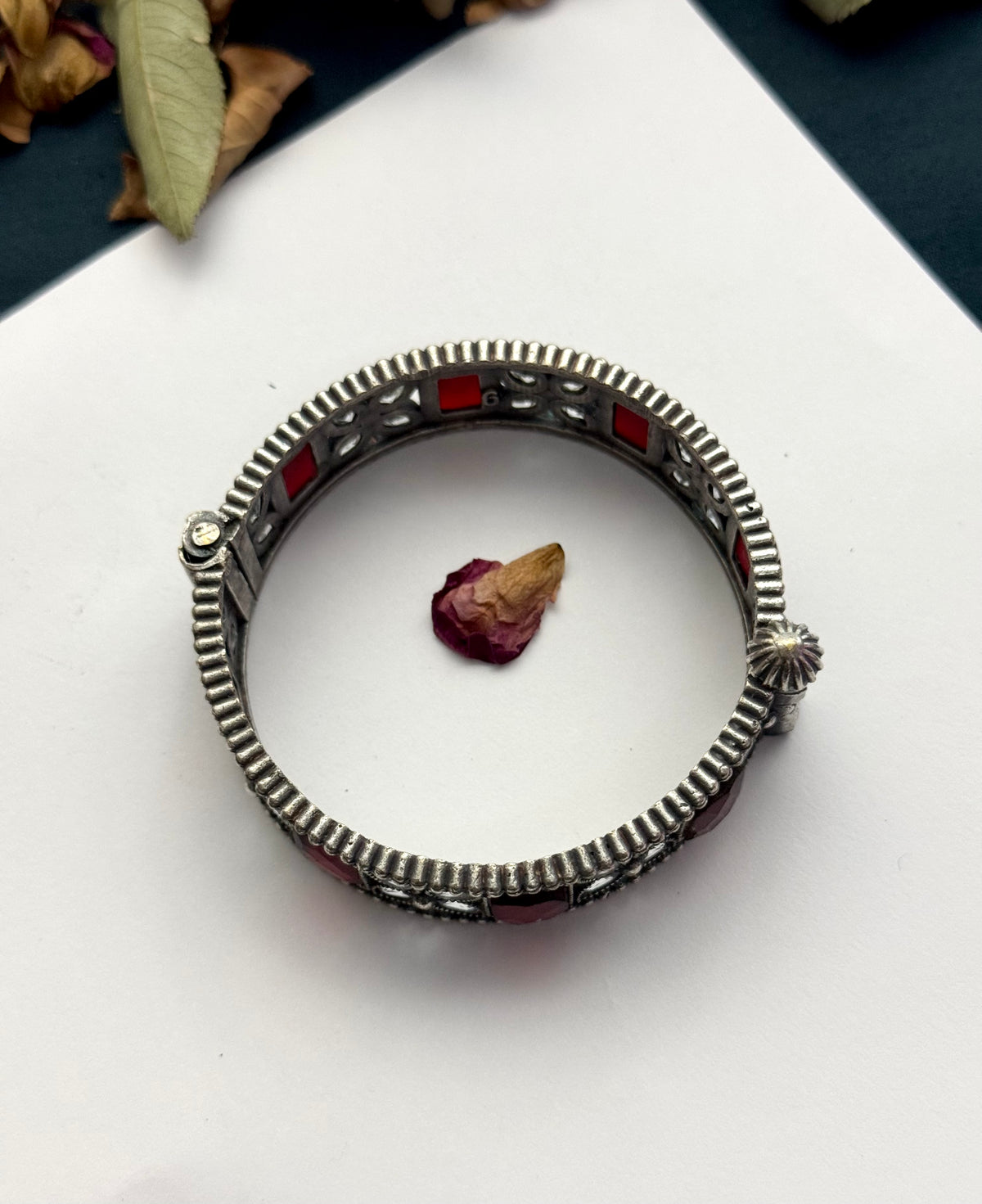 Premium brass made oxidised openable Bangle ( size standard 2.6)