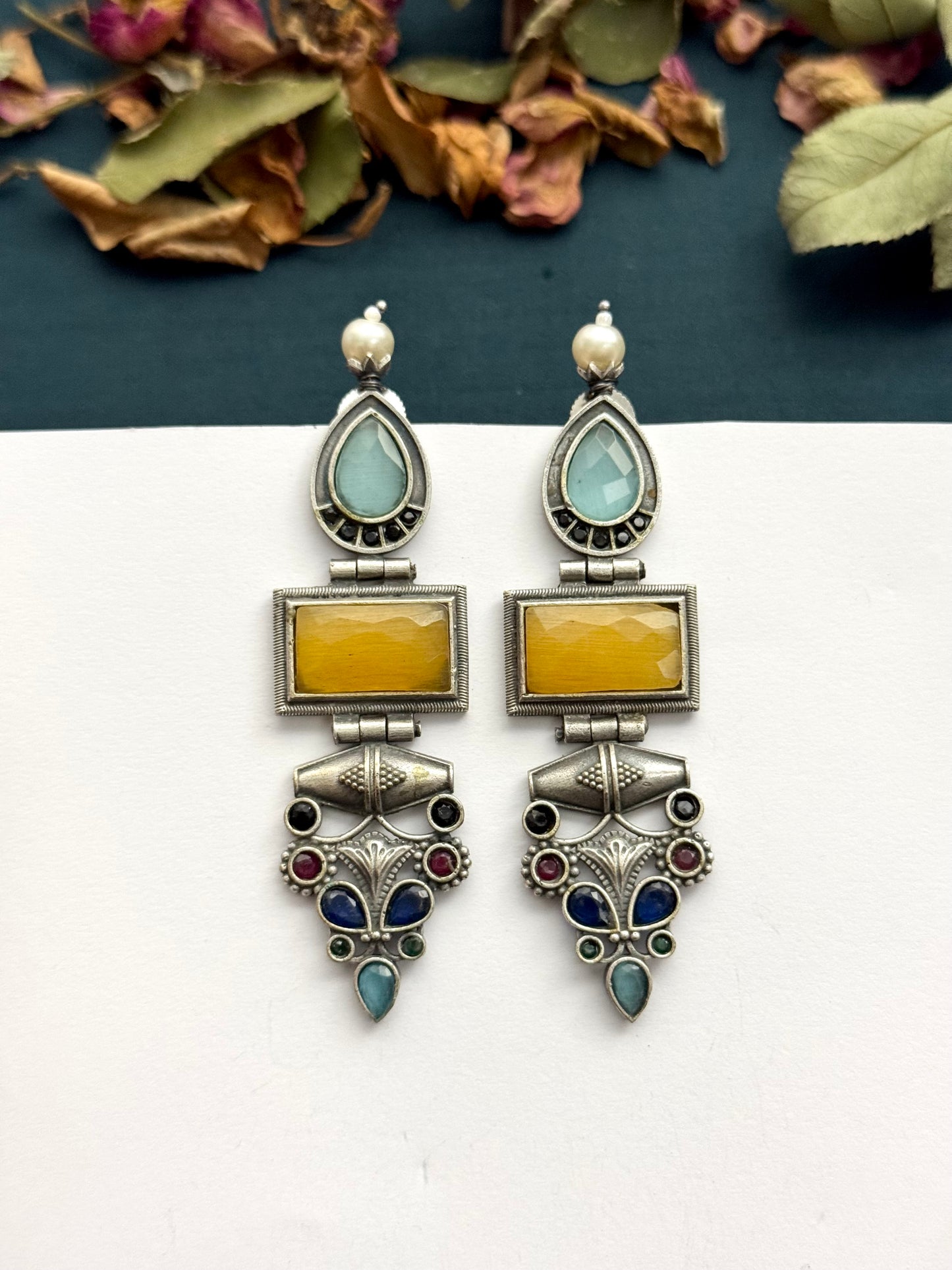Premium oxidised Brass made Earrings