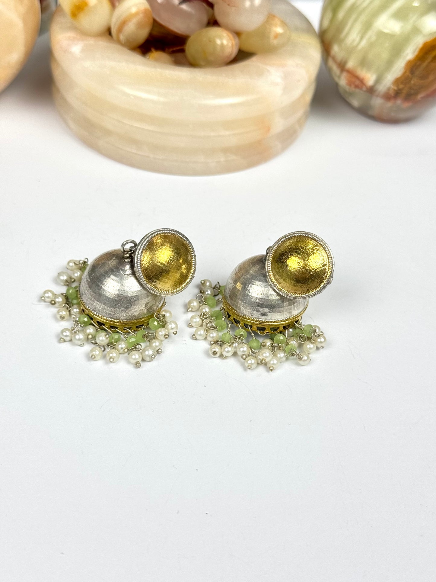 Premium Oxidised Brass made jhumkas