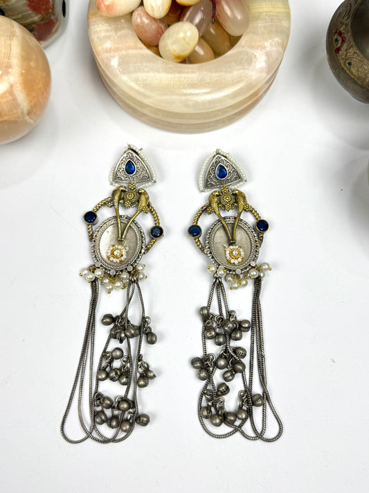 Premium brass made oxidised Designer Earrings