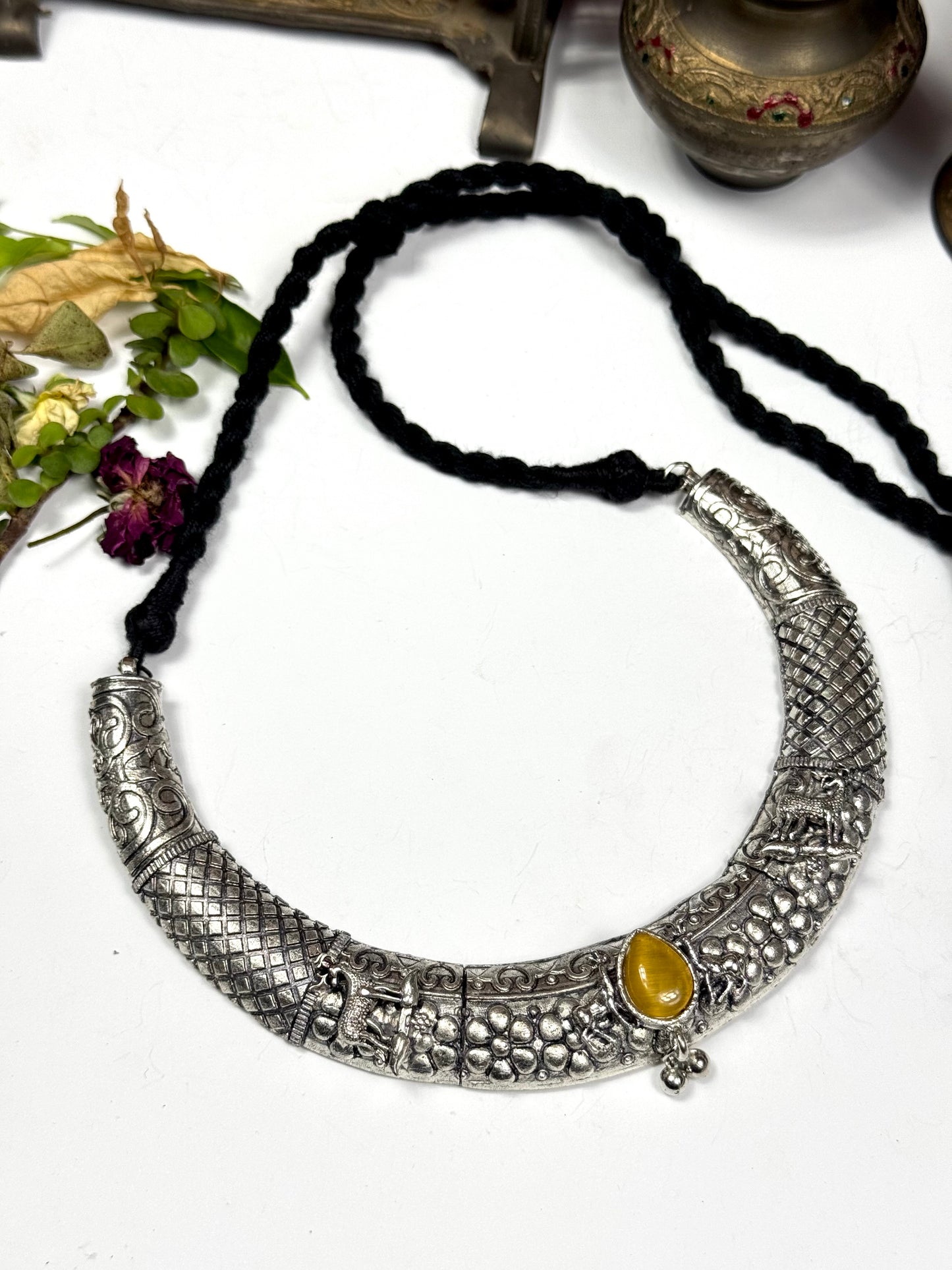 Premium Oxidised Diwar Necklace