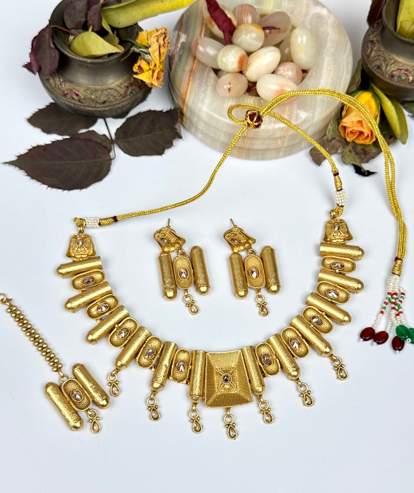 Rajwadi Brass Made Necklace Set