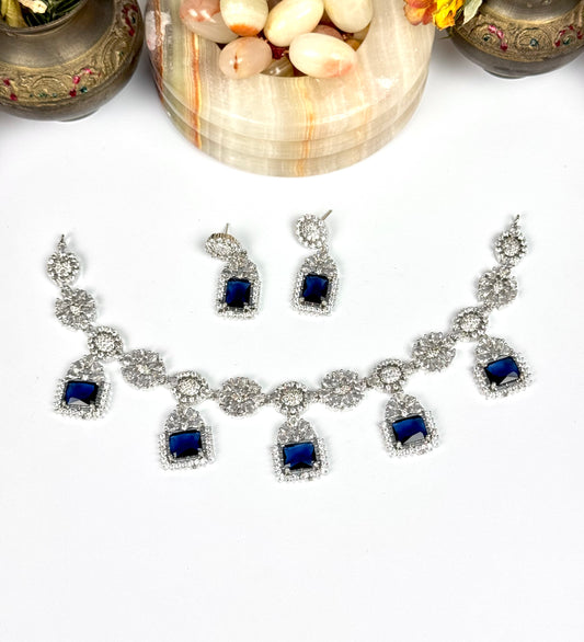 American Diamond 1karat Necklace set