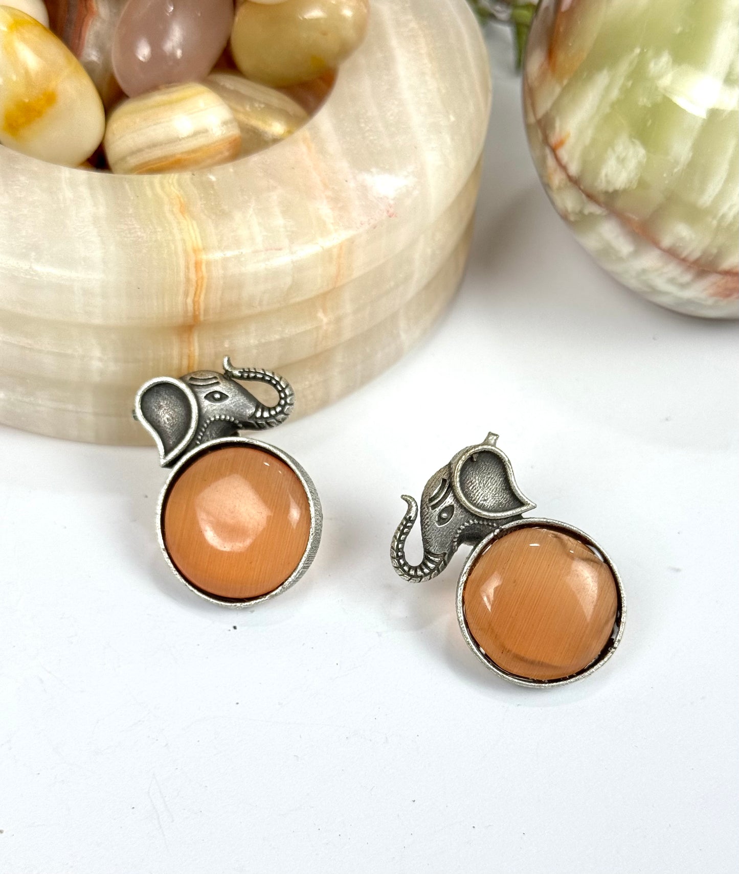 Premium Oxidised Brass Made Earrings