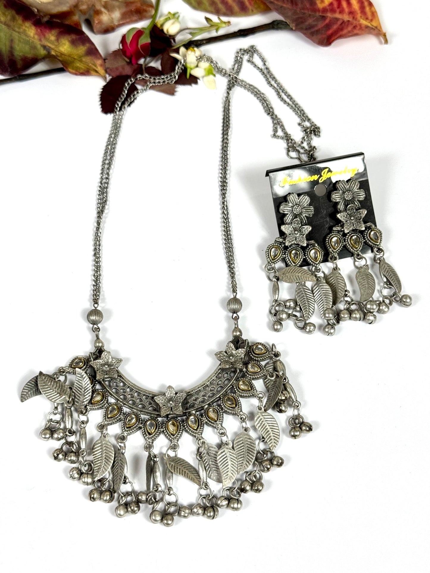 Oxidised Fitoor Mala set