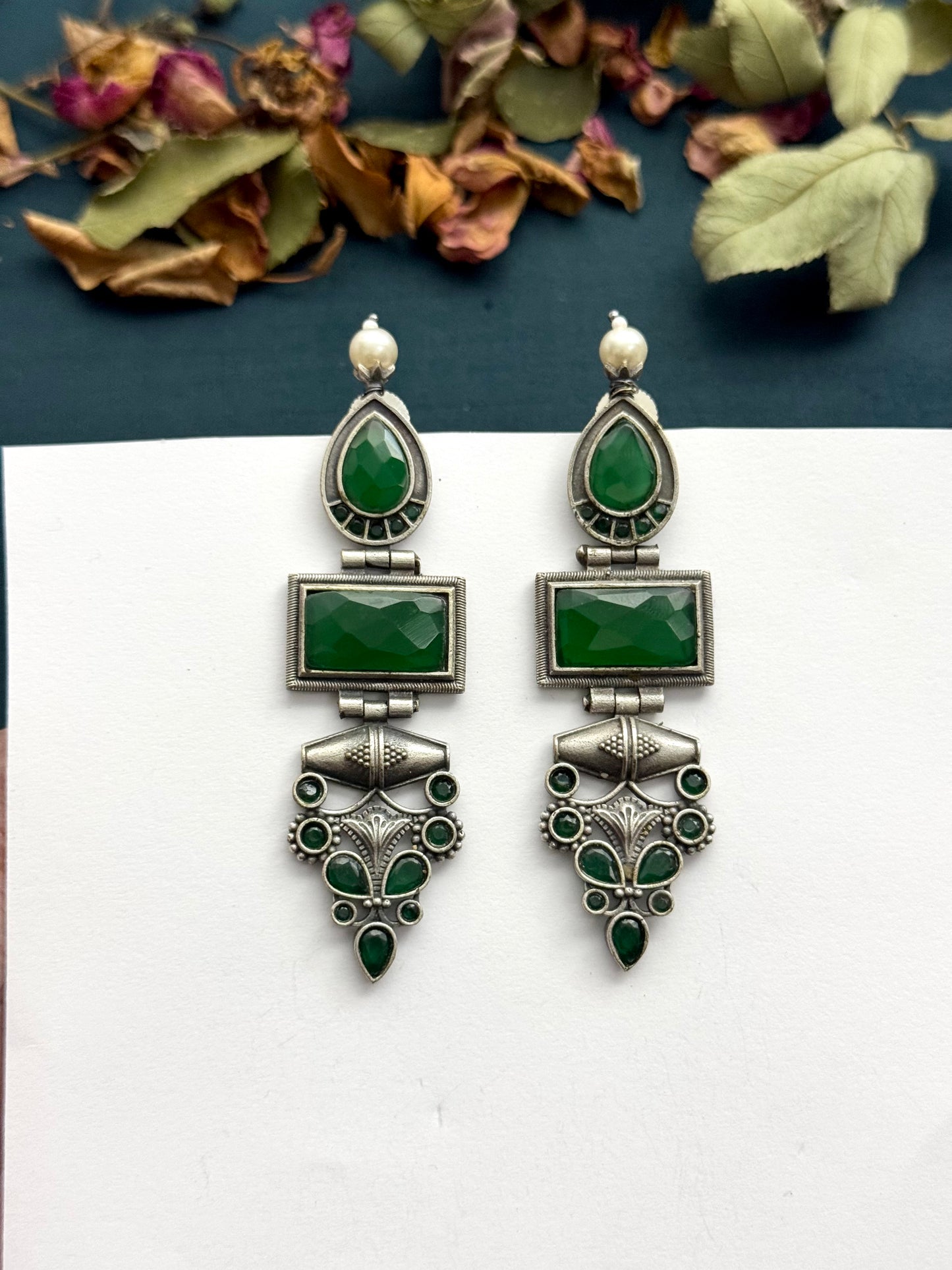 Premium oxidised Brass made Earrings